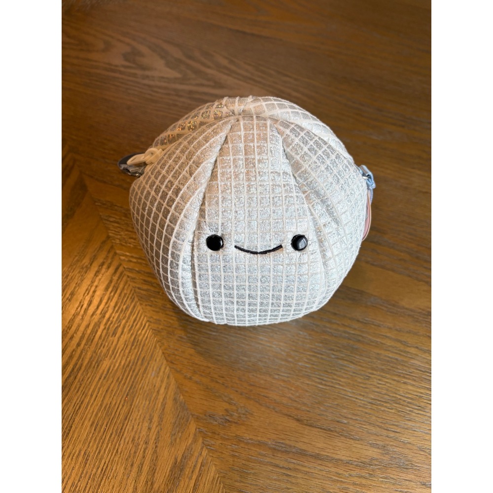 FAO Schwarz Disco Ball Plush Crossbody Bag Silver Shimmer Metallic Kids Purse